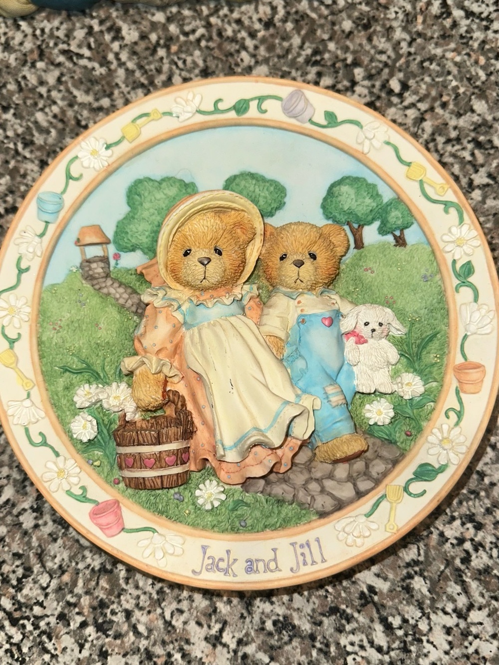 Cherished Teddies Jack and Jill collectors plate